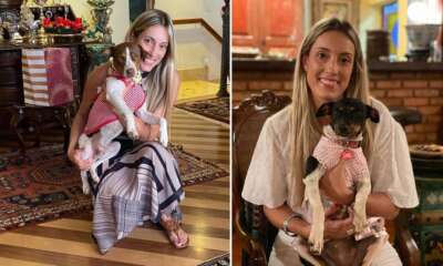 Carolina Botelho com os cães Dingo e Cacau - Foto Acervo Pessoal